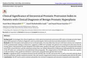 Clinical Significance of Intravesical Prostatic Protrusion Index in Patients with Clinical Diagnosis of Benign Prostatic Hyperplasia